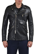 Load image into Gallery viewer, Men&#39;s 100% Leather Black Double Breasted Jacket - New
