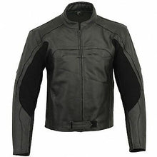 Load image into Gallery viewer, Men&#39;s Biker Jacket Vintage Racer Black Leather Motorcycle Casual Slim Fit Zip Up
