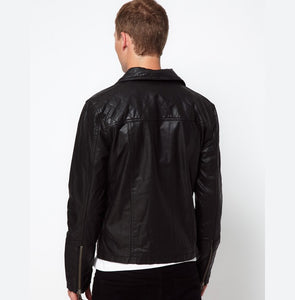 Men's Biker Leather Jacket, Black Leather Jacket Mens, Men Leather Jacket