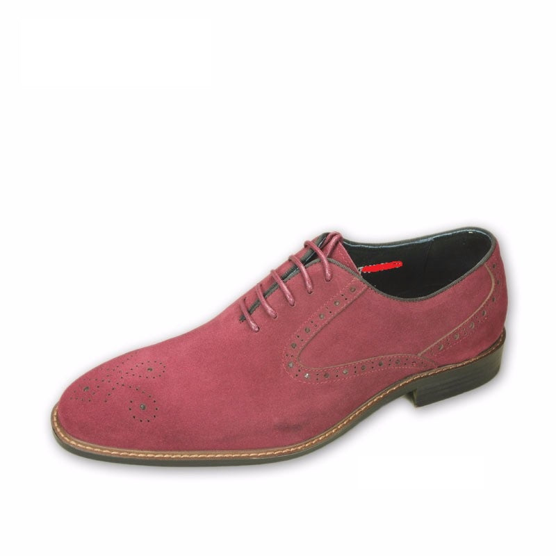 Men,s Handmade Classic Style Real Wine Red Sude Formal Shoes Men leather shoes