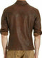 Men's Leather Shirt Genuine Lambskin Vintage Jacket Biker