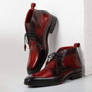 Men's New Stylish Two Tone Lace Up Half Ankle Boots For Men's