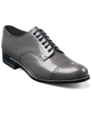 Load image into Gallery viewer, Men&#39;s Oxford Rounded Cap Toe Genuine Leather Grey Sole Lace Up Shoes New
