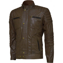 Load image into Gallery viewer, Men&#39;s Sheepskin Quilted Leather Jacket
