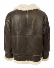 Load image into Gallery viewer, Men&#39;s_B3_RAF_Aviator_Real_Shearling_Brown_Sheepskin_Leather_Flight_Bomber_Jacket3
