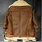 Men's Brown B3 RAF Flight Bomber Aviator Fax Shearling Real Leather Jackets