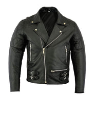 Load image into Gallery viewer, Men&#39;s Classic Leather Brando Jacket, Men&#39;s Motorcycle Vintage Black Jacket - leathersguru
