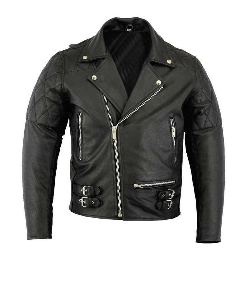 Classic Leather Brando Jacket Biker Motorbike Motorcycle Vintage - leathersguru