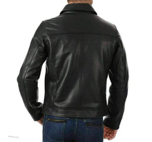 Load image into Gallery viewer, Men&#39;s Vintage Distressed Brown Leather Shirt Jacket - leathersguru
