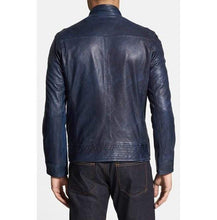 Load image into Gallery viewer, Men&#39;s Leather Jacket, Blue Color Jacket, Biker Leather Jacket For Men - leathersguru
