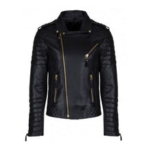 Load image into Gallery viewer, Mens Genuine Real Lambskin Leather Motorcycle Jacket, Men Motorcycle Jacket
