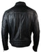 Mens Motorcycle Brando Black Bikers Punk Vintage Style Leather Jacket side