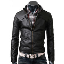 Load image into Gallery viewer, Mens Slim Fit Leather Jacket Leather biker Jackets Men&#39;s2
