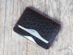 Minimalist Wallet, Alligator Texture wallet Minimalist Wallet Women, Minimalist Wallet Black Men Slim Wallet, Leather TACTICAL CARD HOLDER - leathersguru
