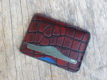 Load image into Gallery viewer, Minimalist Wallet, Alligator Texture wallet Minimalist Wallet Women, Minimalist Wallet Mens, Slim Wallet, Leather TACTICAL CARD HOLDER, - leathersguru
