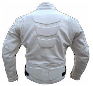 Motorcycle Top Grain Leather Jacket For Mens