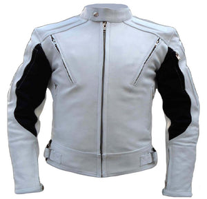 Motorcycle Top Grain Leather Jacket For Mens