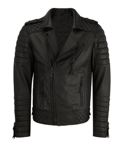  NEW HANDMADE Men Fashion Trend Black Motorcycle Leather Jacket, Men Biker Fashion
