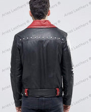 Load image into Gallery viewer, Genuine Lambskin Leather Beckham Black Biker jackets - leathersguru
