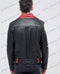 Genuine Lambskin Leather Beckham Black Biker jackets - leathersguru