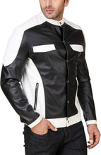 Load image into Gallery viewer, Men&#39;s Genuine Lambskin Leather Jacket Biker Motorcycle jacket - leathersguru
