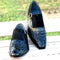 New Handmade Men's Leather Suede Loafers Alligator Texture Shoes