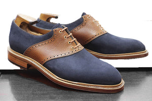 New Handmade Oxford Two Tone Shoes Casual Jeans Wear Outerwear Suede Shoes