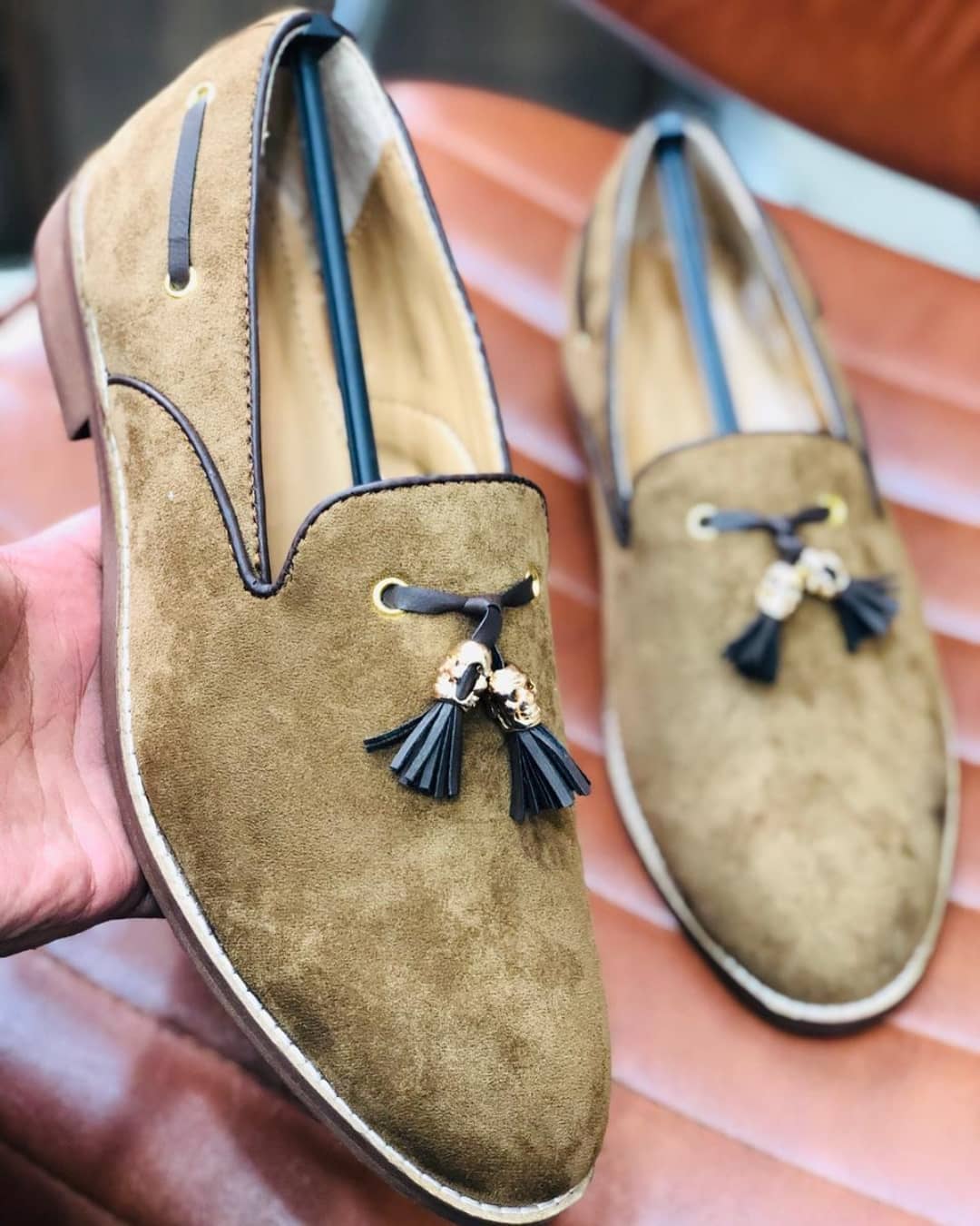 New Tassel loafer in cowhide leather Beige Color men, summer shoes | leathersguru
