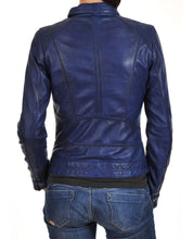 Load image into Gallery viewer, New Women&#39;s Leather Motorcycle Biker Jacket Fashion Soft Lambskin Jacket 
