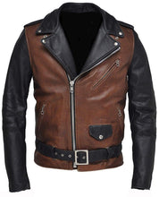 Load image into Gallery viewer, New Designer Classic Original Two Tone Motorcycle Fashion Leather Jacket for Men - leathersguru
