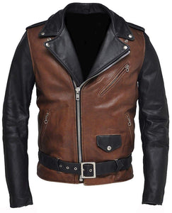 New Designer Classic Original Two Tone Motorcycle Fashion Leather Jacket for Men - leathersguru