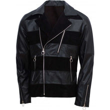 Load image into Gallery viewer, Party Wear Black Leather Jacket For Men&#39;s

