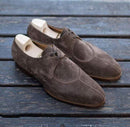 Handmade Men's Suede Dark Brown Split Toe Casual Shoes - leathersguru