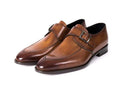 Handmade Men's Leather Monk Strap Brown Round Toe Shoes - leathersguru
