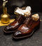 Bespoke Brown Leather Split Toe Shoes for Men - leathersguru