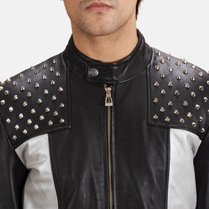 Shapron Studded Leather Biker Jacket