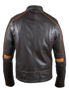 Mens Brown Biker Leather Jacket,Men's Pure Leather Jacket