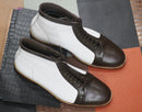 Two Tone Men's Ankle High Criss Cross Formal Wear Leather Boots