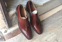 Load image into Gallery viewer, Handmade Men&#39;s Leather Brown Whole Cut Derby Shoes - leathersguru
