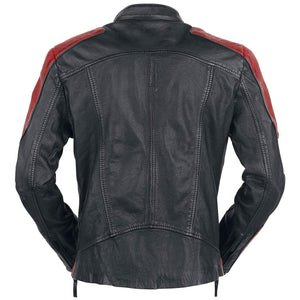 Will Smith Suicide Squad Red and Black Motorcycle Leather Jacket - leathersguru