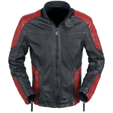 Load image into Gallery viewer, Will Smith Suicide Squad Red and Black Motorcycle Leather Jacket - leathersguru
