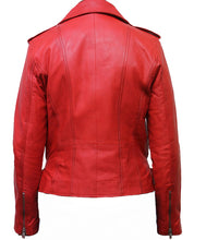 Load image into Gallery viewer, Women Pink Leather Biker Jacket,Stylish Fashion Jacket
