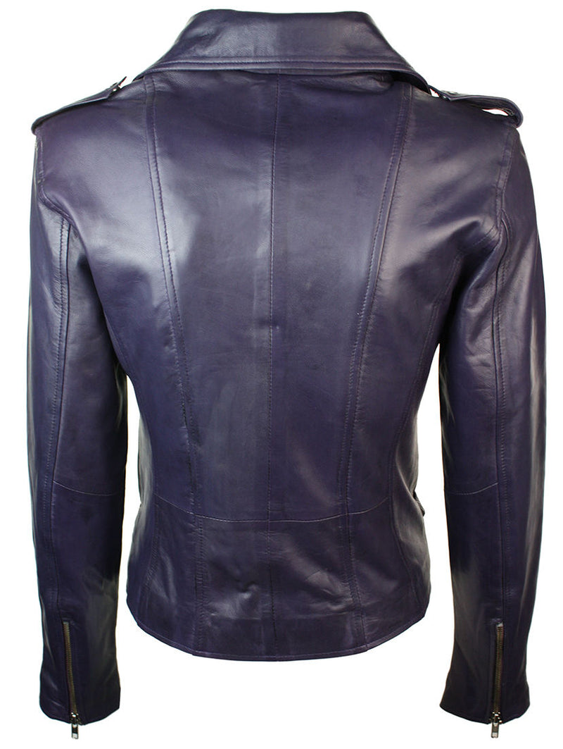 Women Leather Biker Slim Fit Retro Jacket,Fashion Leather Jacket For Women