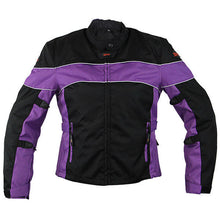 Load image into Gallery viewer, Xelement CF464 &#39;Aegis&#39; Women&#39;s /Purple Jacket Tri-Tex Armored Motorcycle Jacket
