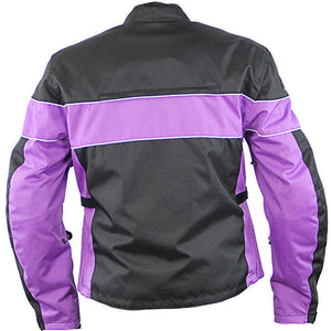 Xelement CF464 'Aegis' Women's /Purple Jacket Tri-Tex Armored Motorcycle Jacket