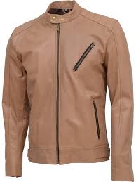 Zipper Street Style Leather Jacket For Men