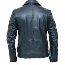 Load image into Gallery viewer, Handmade black biker leather jacket special limited edition Jacket - leathersguru
