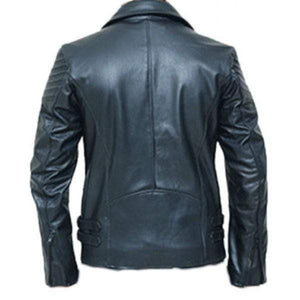 Handmade black biker leather jacket special limited edition Jacket - leathersguru