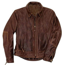 Load image into Gallery viewer, Handmade Brown Color Antique Leather Jacket For Men&#39;s - leathersguru
