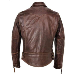 Handmade Brown Color Antique Leather Jacket For Men's - leathersguru